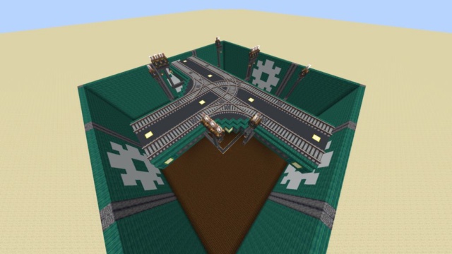 Featured image of Double train track T intersection veridium edition