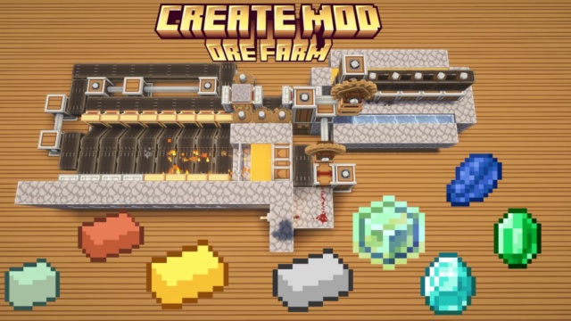 Featured image of Minecraft create mod ore farm